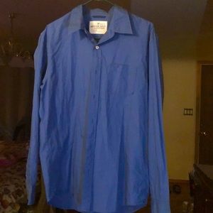 large dark blue collared shirt by American eagle
